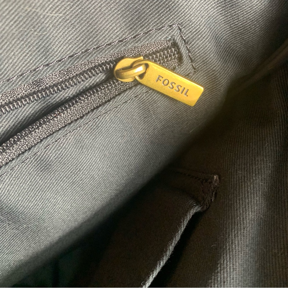 Fossil Black Emma Leather Tote Bag - Picture 8 of 8